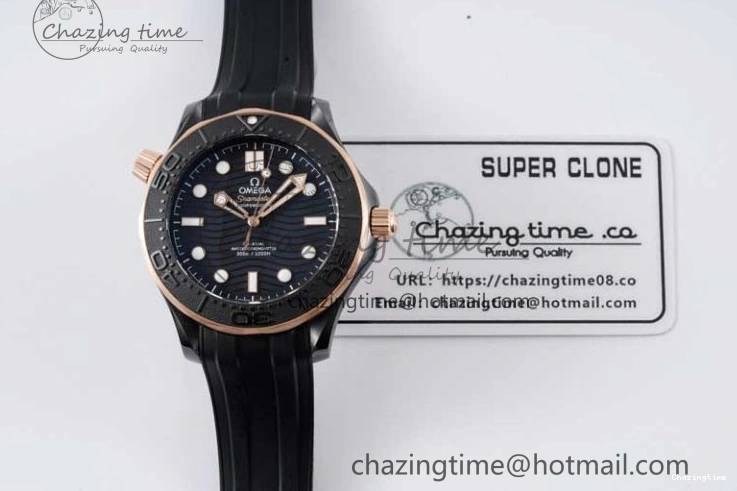0521 Stretchable Seamaster Diver 300M ORF 1:1 Best Edition Black Ceramic Black Dial on Black Rubber Strap A 7794